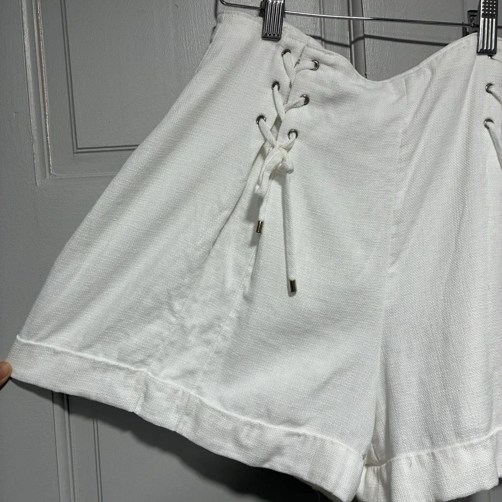 Club Monaco Womens Casual Short White 4(S) High Waist Lightweight Casual‎ Grunge - Picture 5 of 15